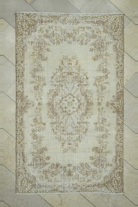 Beige Brown Oushak Rug 4x7 Feet 118,198 - Oushak Rug $i
