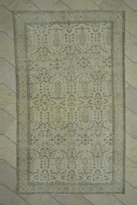 Beige Brown Oushak Rug 6x9 Feet 168,285 - Oushak Rug $i