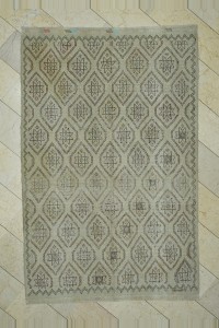 Turkish Kilim Rug Beige Cotton Kilim Rug 6x9 Feet 172,268