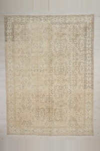 Beige Gray Oversize Oushak Carpet Rug 9x12 Feet 274,370 - Oushak Rug $i