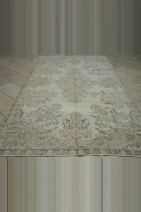 Beige Gray Turkish Carpet Rug 6x10 Feet 186,315 - Oushak Rug $i