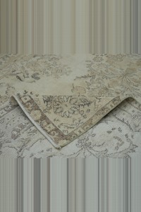 Beige Gray Turkish Carpet Rug 6x10 Feet 186,315 - Oushak Rug $i