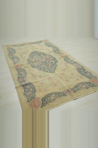 Beige Navy Blue Oushak Rug 5x8 Feet 141,249 - Oushak Rug $i