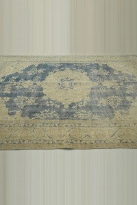 Beige Navy Blue Oushak Rug 7x10 Feet 209,313 - Oushak Rug $i