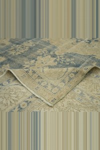 Beige Navy Blue Oushak Rug 7x10 Feet 209,313 - Oushak Rug $i
