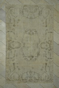 Beige Oushak Rug 6x9 Feet 170,285 - Oushak Rug $i