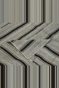 Black And Gray Turkish Kilim Rug 6x10 Feet 190,308 - Grey Turkish Rug $i