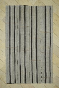 Grey Turkish Rug Black And Gray Turkish Kilim Rug 6x10 Feet  190,308
