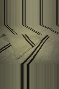 Black And White Modern Hemp Kilim Rug 6x11 Feet 182,338 - Turkish Hemp Rug $i