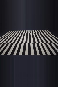 Black And White Morroccon Style Turkish Kilim Rug 8x12 Feet 227,365 - Turkish Natural Rug $i