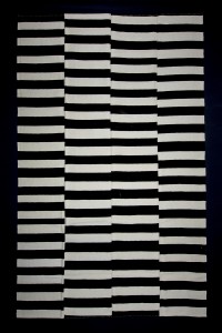 Black And White Morroccon Style Turkish Kilim Rug 8x12 Feet  227,365 - Turkish Natural Rug  $i