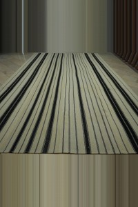 Black And White Oversized Turkish Wool Kilim Rug 10x15 Feet  313,470 - Turkish Natural Rug  $i