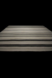 Black And White Oversized Turkish Wool Kilim Rug 10x15 Feet  313,470 - Turkish Natural Rug  $i