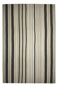 Turkish Natural Rug Black And White Oversized Turkish Wool Kilim Rug 10x15 Feet  313,470