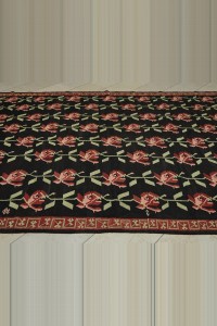Black Pink Turkish Kilim Rug 8x10 Feet  228,300 - Turkish Kilim Rug  $i