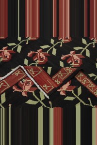 Black Pink Turkish Kilim Rug 8x10 Feet  228,300 - Turkish Kilim Rug  $i