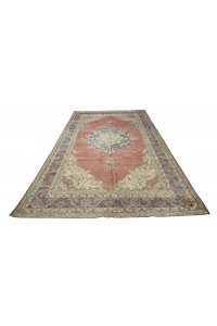 Blue Red Turkish Carpet Rug 7x11 200,325 - Oushak Rug  $i