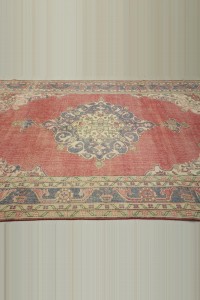 Blue Red Turkish Carpet Rug 7x11 200,325 - Oushak Rug $i