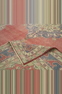 Blue Red Turkish Carpet Rug 7x11 200,325 - Oushak Rug $i