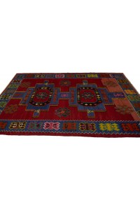 Blue Red Turkish Kilim Rug 5x8 Feet 145,260 - Turkish Kilim Rug  $i