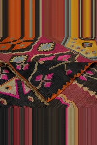 Blue Yellow Turkish Long Kilim Rug 6x12 Feet  176,375 - Turkish Kilim Rug  $i