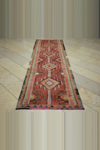 Bohemian Kilim Rug Runner 3x10 Feet 100,296 - Turkish Rug Runner  $i