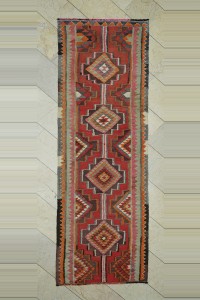 Turkish Rug Runner Bohemian Kilim Rug Runner 3x10 Feet 100,296