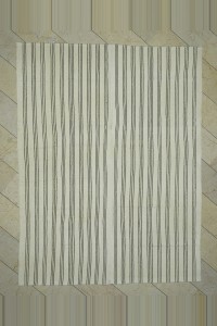 Turkish Natural Rug Bohemian Turkish Striped Rug 7x10 Feet 218,286