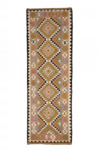 Turkish Rug Runner Bordered Turkish Runner Rug 3x10 Feet 93,287