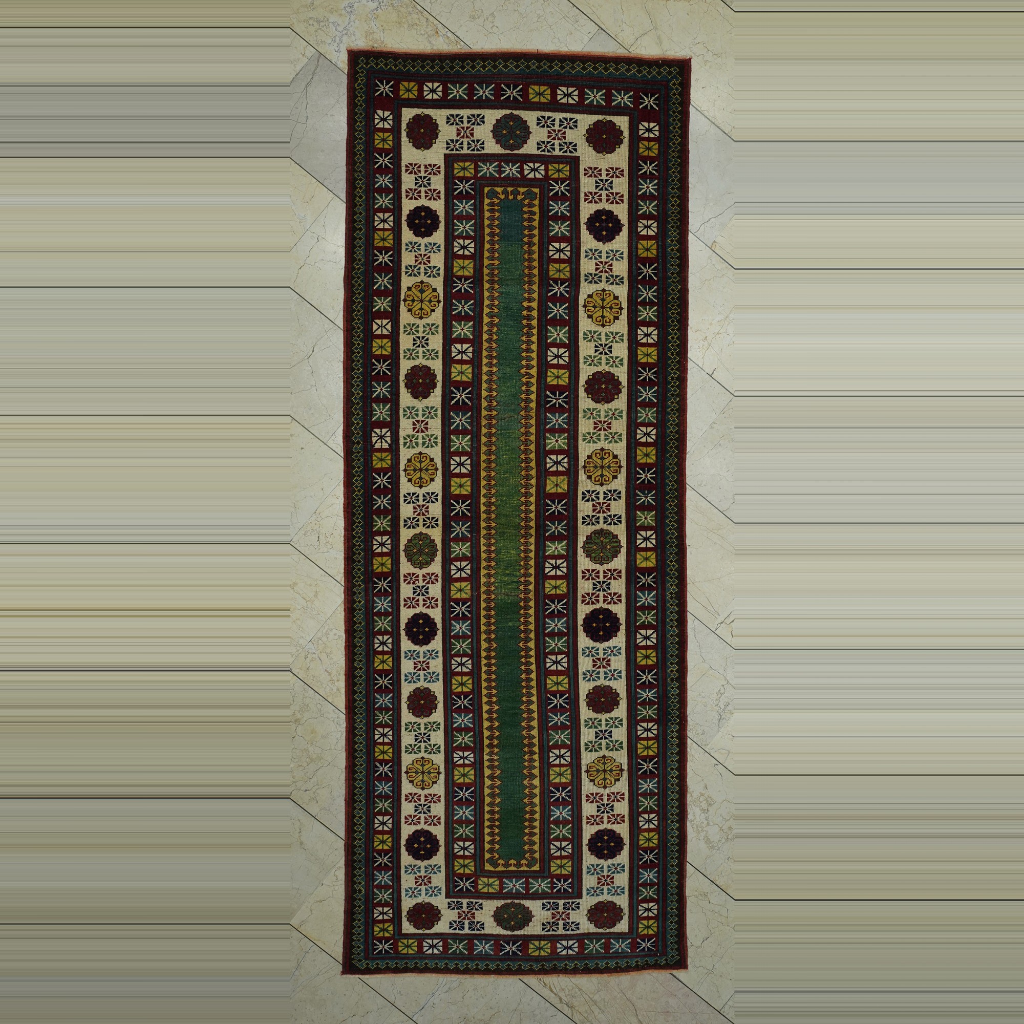 Bright Turkish Carpet Rug Runner 4x9 Feet 106,287 - Turkish Rug Runner