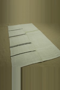 Brokeen Striped Turkish Hemp Kilim Rug 5x9 Feet 155,290 - Turkish Hemp Rug $i