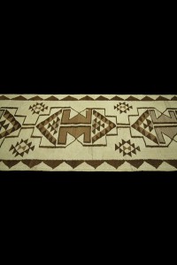 Brown And Cream Turkish Flat weave Kilim Rug Runner 3x10 Feet 88,304 - Turkish Rug Runner  $i