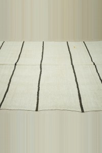 Brown And White Hemp Kilim Rug 6x11 165,344 - Turkish Hemp Rug $i