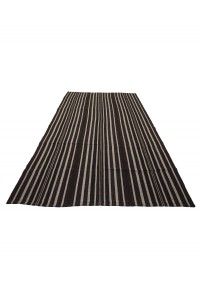 Brown And White Kilim rug 6x9 Feet  173,280 - Turkish Natural Rug  $i