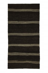 Goat Hair Rug Brown And White Turkish Kilim rug 5x10 Feet 146,293
