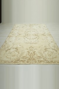 Brown Beige Oushak Carpet Rug 6x9 Feet 173,270 - Oushak Rug $i