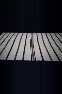 Brown Striped Cream Turkish Kilim rug 6x12 Feet 164,360 - Turkish Natural Rug $i