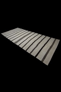 Brown Striped Cream Turkish Kilim rug 6x12 Feet  164,360 - Turkish Natural Rug  $i