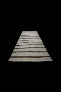 Brown Striped Cream Turkish Kilim rug 6x12 Feet 164,360 - Turkish Natural Rug $i