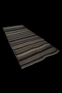 Brown Striped Turkish Kilim Rug 5x9 Feet  144,290 - Turkish Kilim Rug  $i