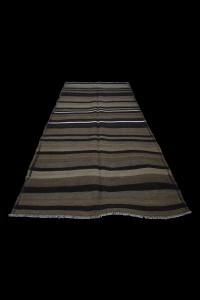 Brown Striped Turkish Kilim Rug 5x9 Feet  144,290 - Turkish Kilim Rug  $i