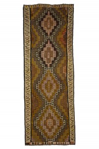 Turkish Rug Runner Brown Turkish Kilim Rug 4x10 Feet 115,313
