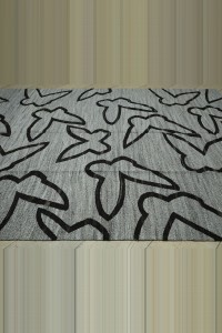 Butterfly Pattern Gray Kilim rug 8x10 Feet  246,307 - Grey Turkish Rug  $i