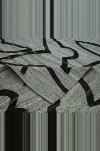 Butterfly Pattern Gray Kilim rug 8x10 Feet  246,307 - Grey Turkish Rug  $i