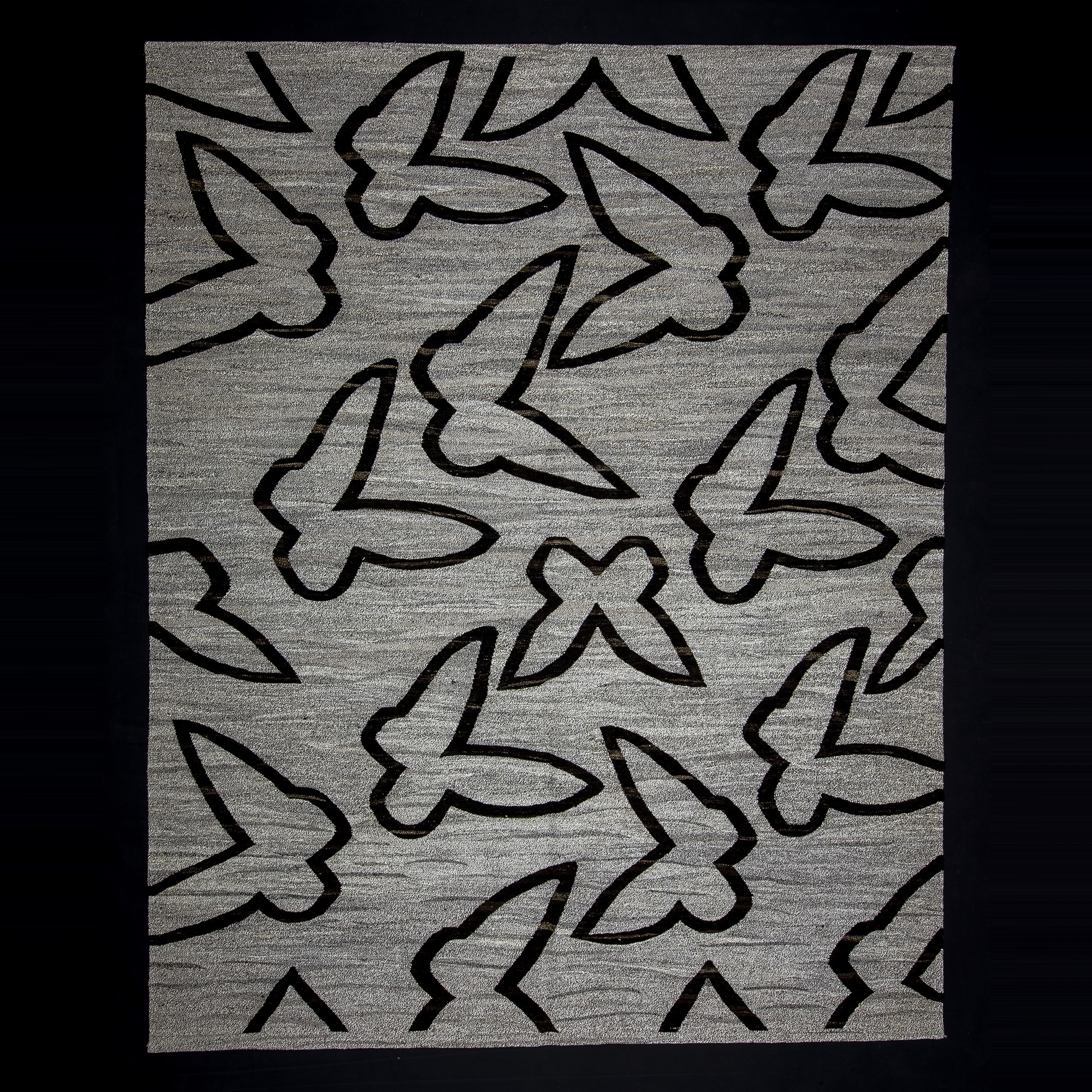 Butterfly Pattern Gray Kilim rug 8x10 Feet  246,307 - Turkish Natural Rug 