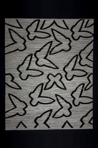 Grey Turkish Rug Butterfly Pattern Gray Kilim rug 8x10 Feet  246,307