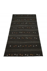 Chic Embrodiery on Striped Goat Hair Rug 5x9 Feet 150,284 - Goat Hair Rug  $i
