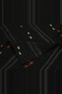 Chic Embrodiery on Striped Goat Hair Rug 5x9 Feet 150,284 - Goat Hair Rug $i