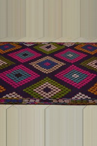 Colorful Embroidered Jijim Kilim Rug 6x9 Feet 182,285 - Turkish Kilim Rug  $i