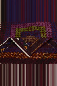 Colorful Gordes Embroidered Cicim Kilim Rug 5x11 Feet 164,328 - Turkish Kilim Rug  $i